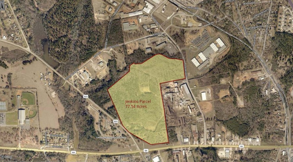 map showing site outline