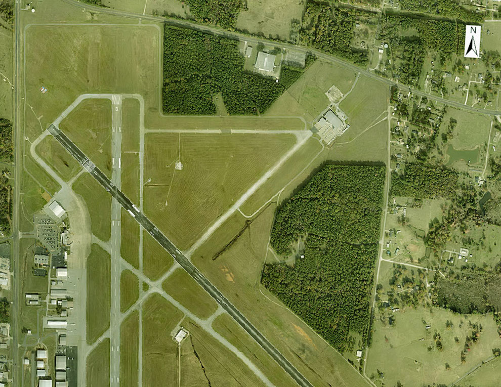 aerial image of site