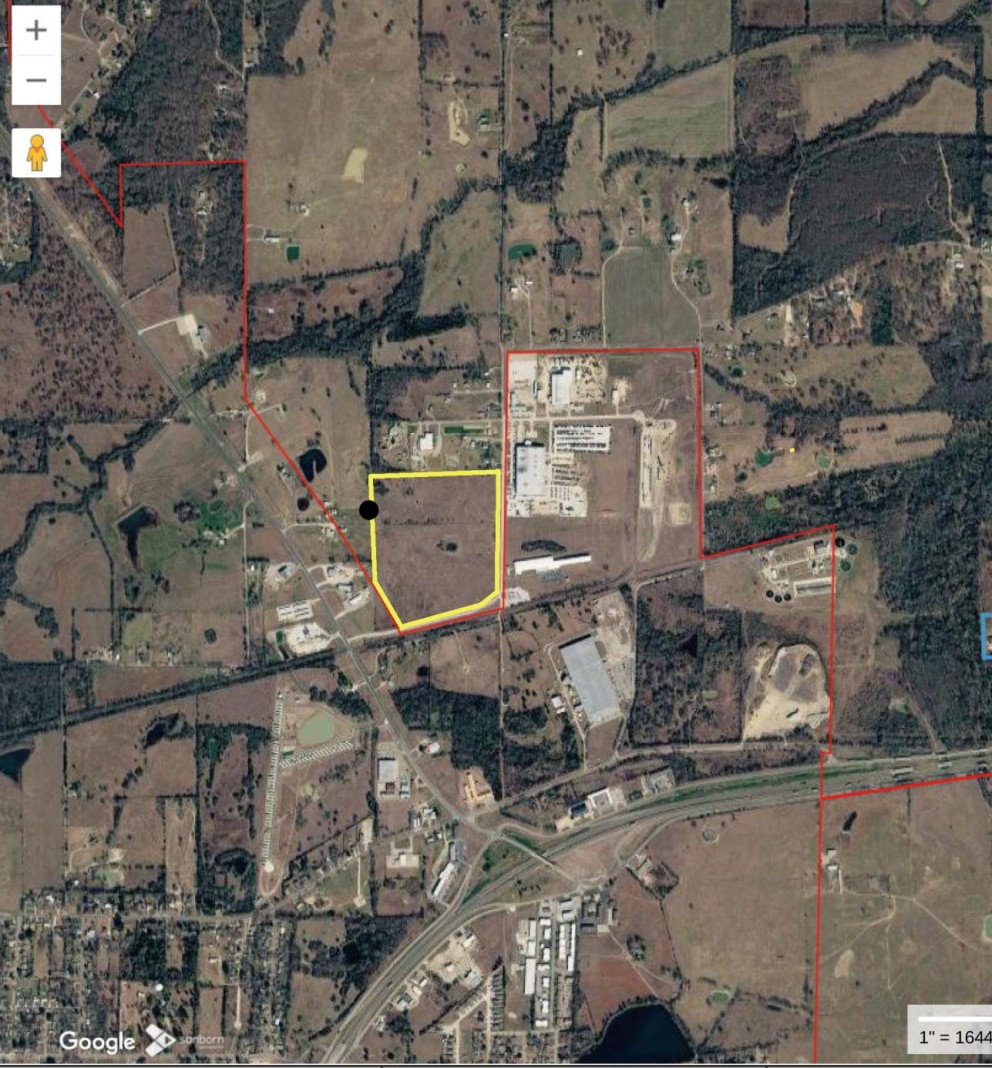 aerial image of property with property outlined