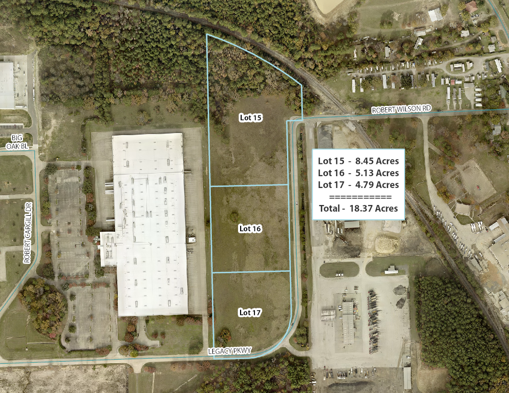 aerial image of property with properties outlined