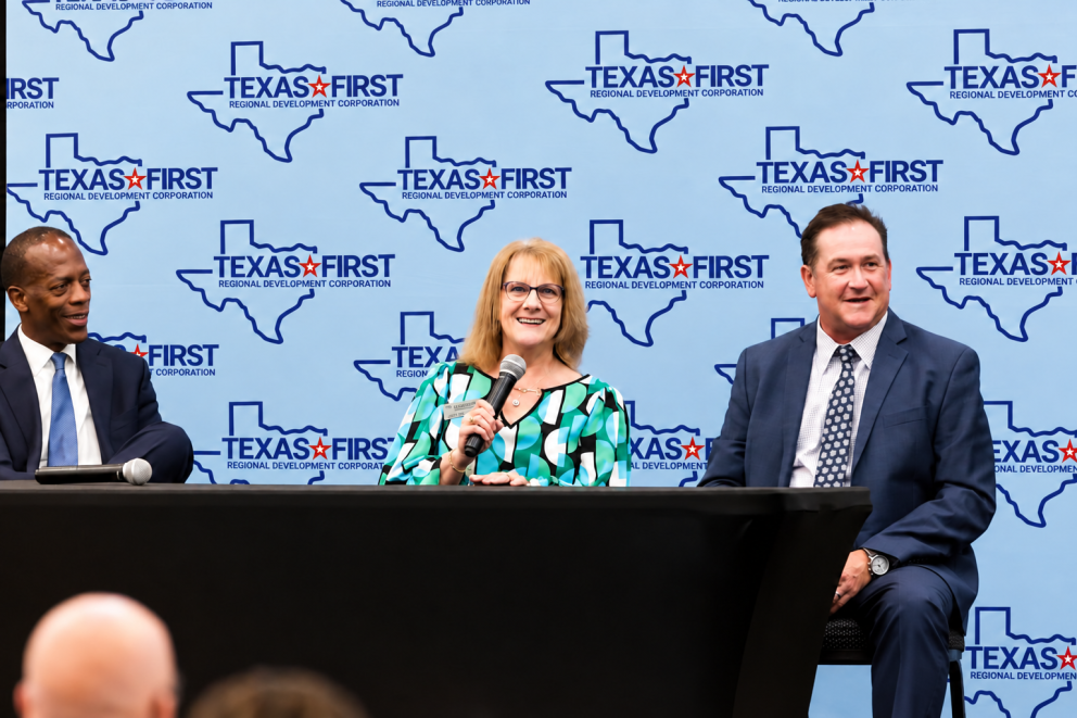 3 partners sitting at panel table