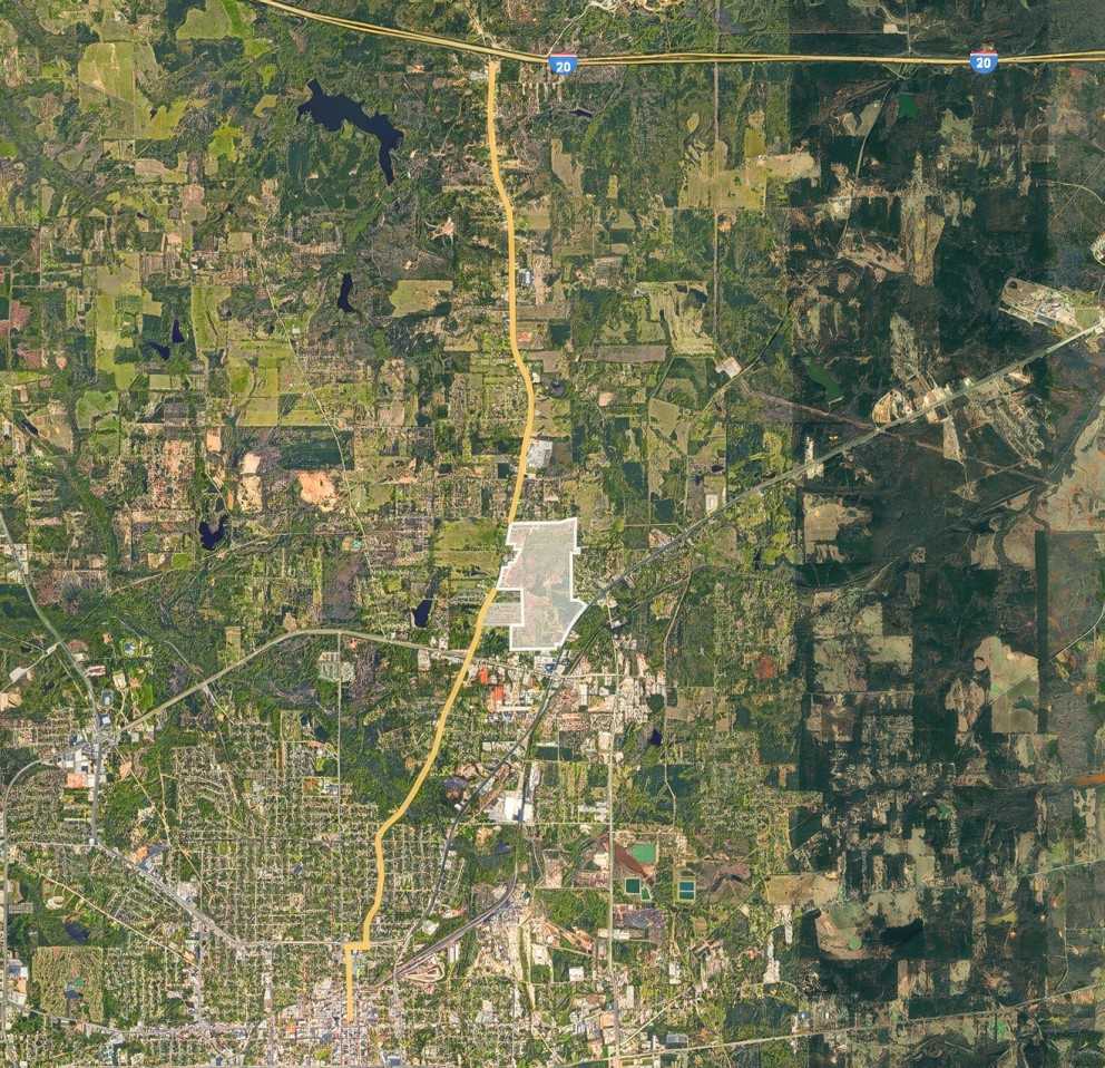 map showing site outline