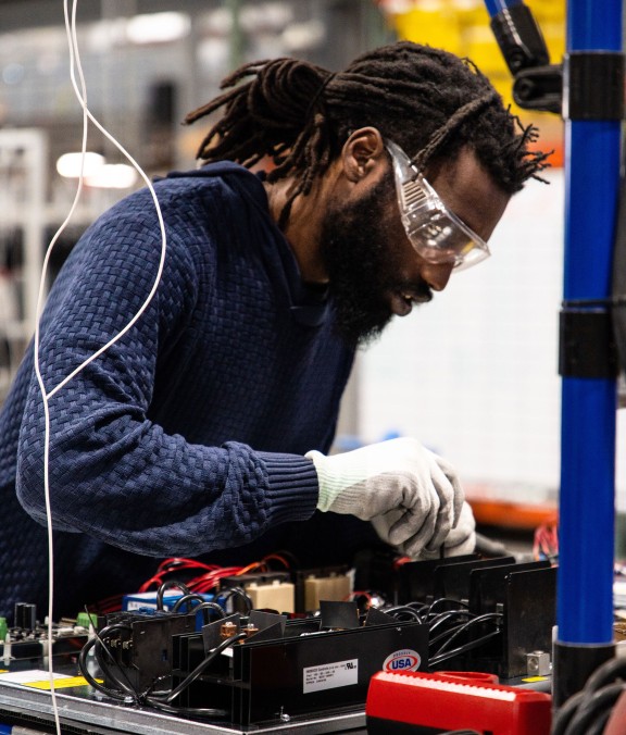 Manufacturing Employee Working